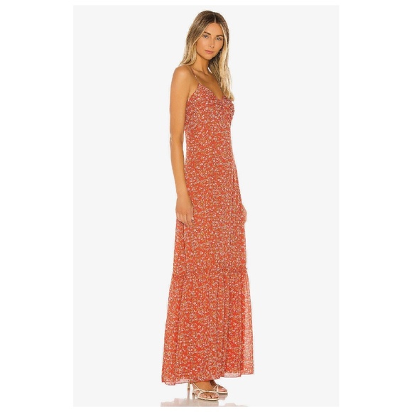 DIVINE HERITAGE / Revolve Sweet Virginia Ditsy Maxi Dress Floral RED - XS S or M - Picture 5 of 6